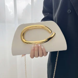 الذهب مشبك معدني صندوق مخلب أزياء المرأة مساء حقيبة حزب مأدبة سلسلة حقيبة كروسبودي الفاخرة مصمم حقيبة كتف المحفظة