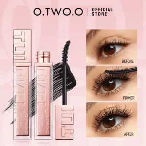 ماسكارا O.TWO.O 5D لتطويل الرموش وتكثيفها، تدوم طويلاً، مقاومة للتلطخ، كثيفة، سريعة الجفاف، مقاومة للماء، لون أسود، مكياج عيون